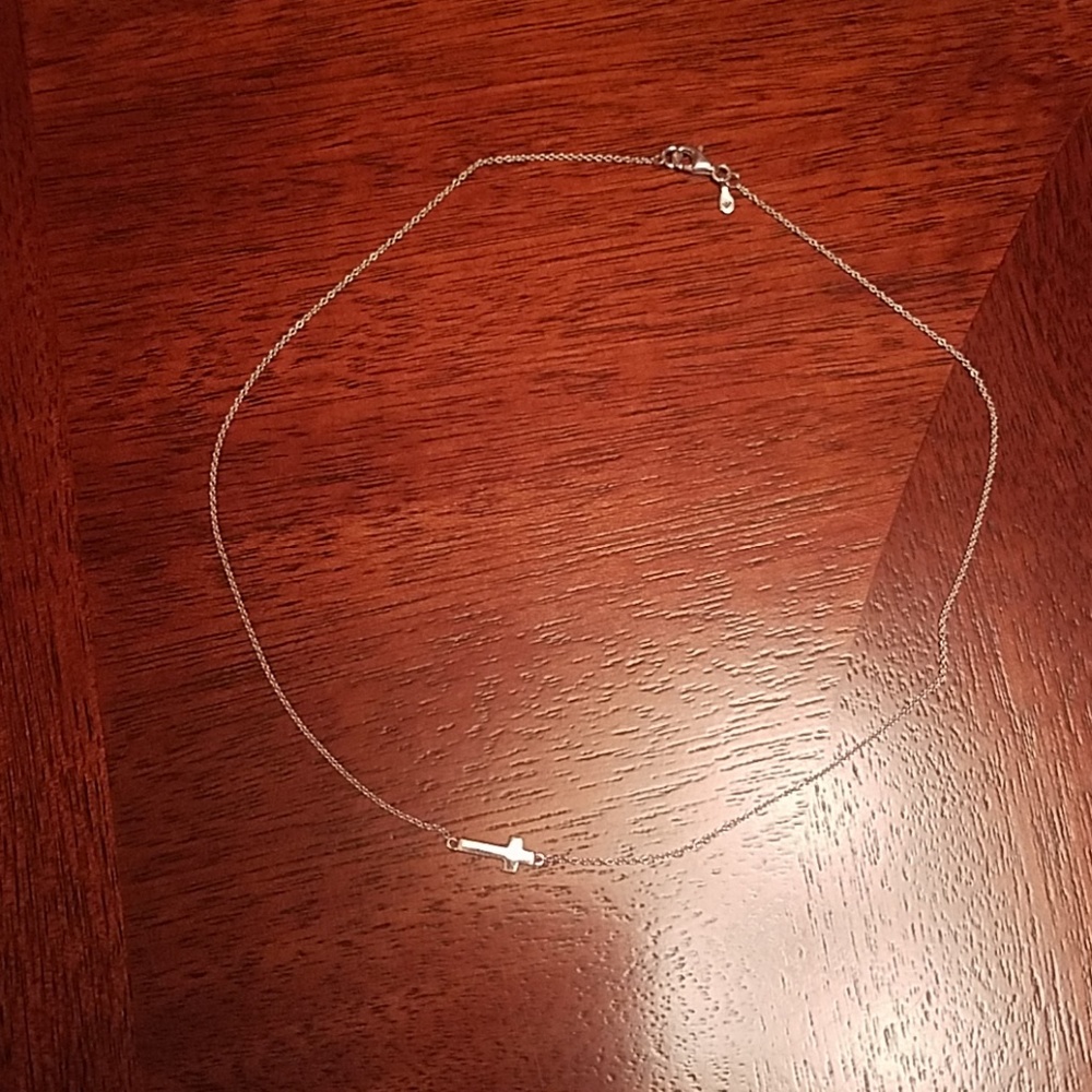 Sterling silver cross necklace